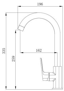 Смеситель для кухни ESKO Surf SF519 хром
